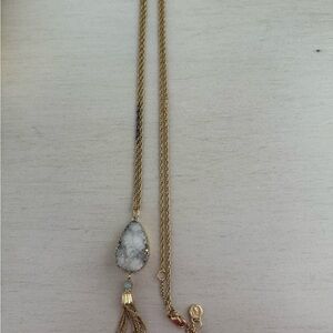 Spartina 449 Gold Necklace with White Pendant